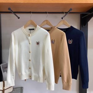 Korean Style Cropped Cardigan Sweater Women Long Sleeve Knit Lightweight Outerwear