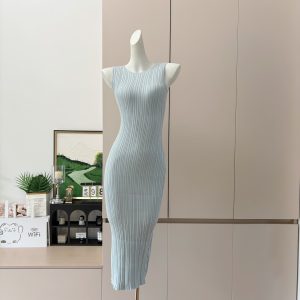 High-IQ Knit Sleeveless Bodycon Dress Women's Slimming Inner Wear